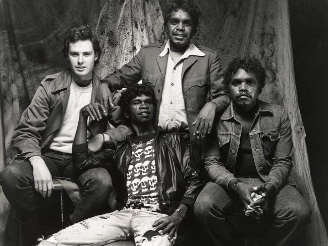 The original Warumpi Band, pictured in 1986.