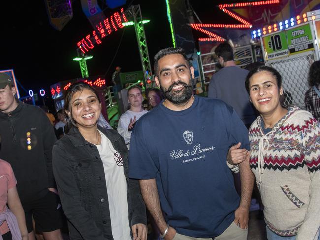 Gagan Kaur, Vishalvir, Sukhman Kaur at the 2024 Swan Hill Show Picture: Noel Fisher.