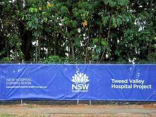 A security fence at the new Tweed Valley Hospital site at Cudgen. Picture: Scott Powick