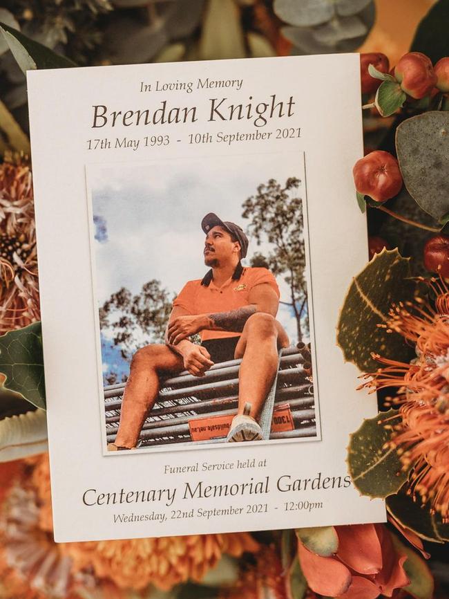 Brendan was laid to rest in Fernvale, Queensland. Picture: Madi Lee Photography