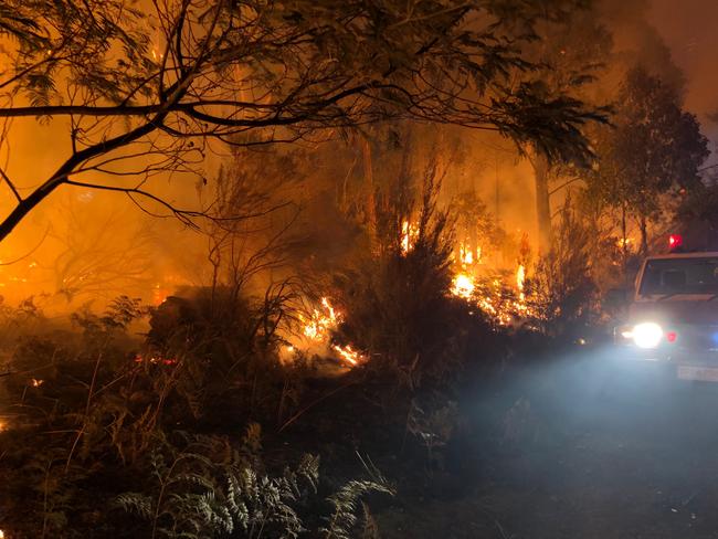 A fire at Glenfern, near Lachlan. Picture: LACHLAN FIRE BRIGADE