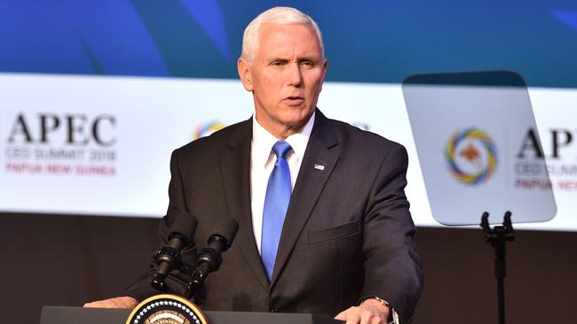 US Vice President Mike Pence at the APEC summit. Picture: AFP