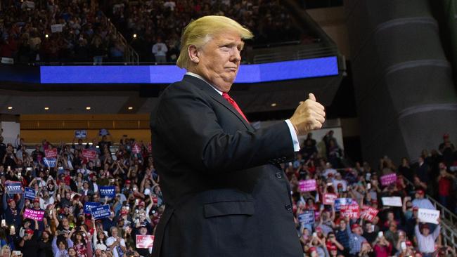 Donald Trump at a rally in Houstan, Texas, on Wednesday, ahead of November 6 midterm elections. Picture: AFP