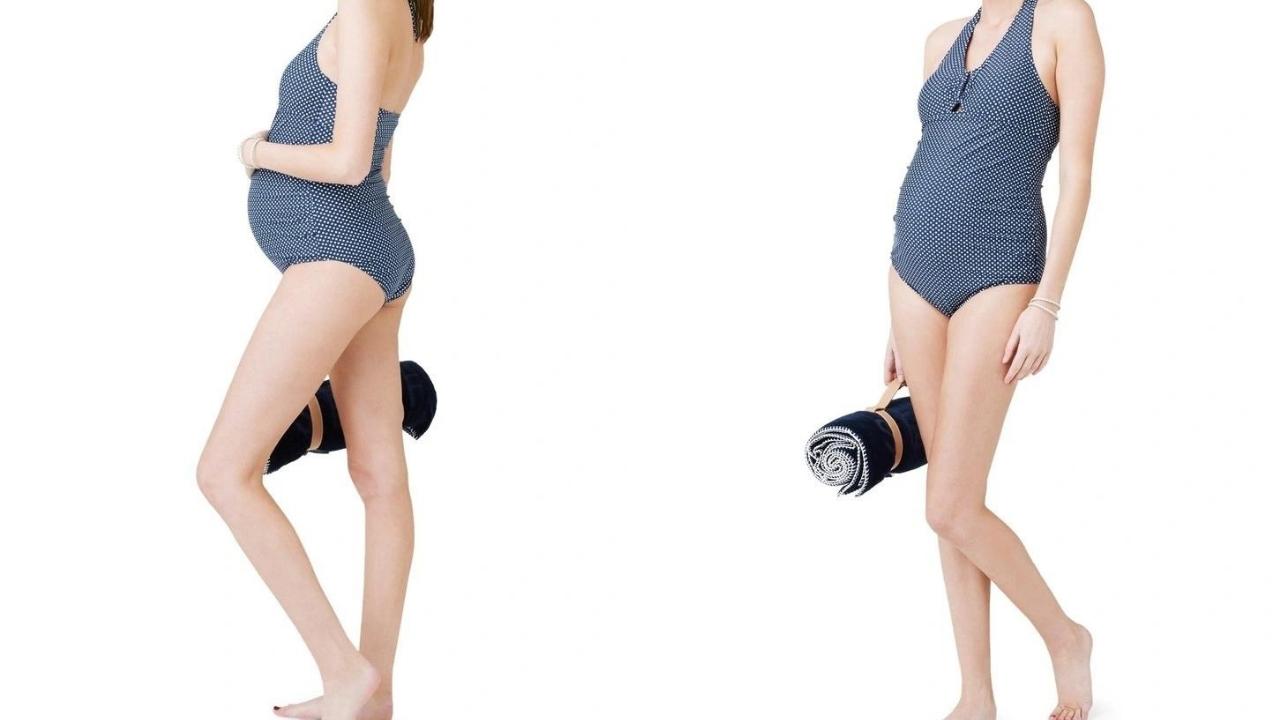 Halter Neck Maternity Swimsuit