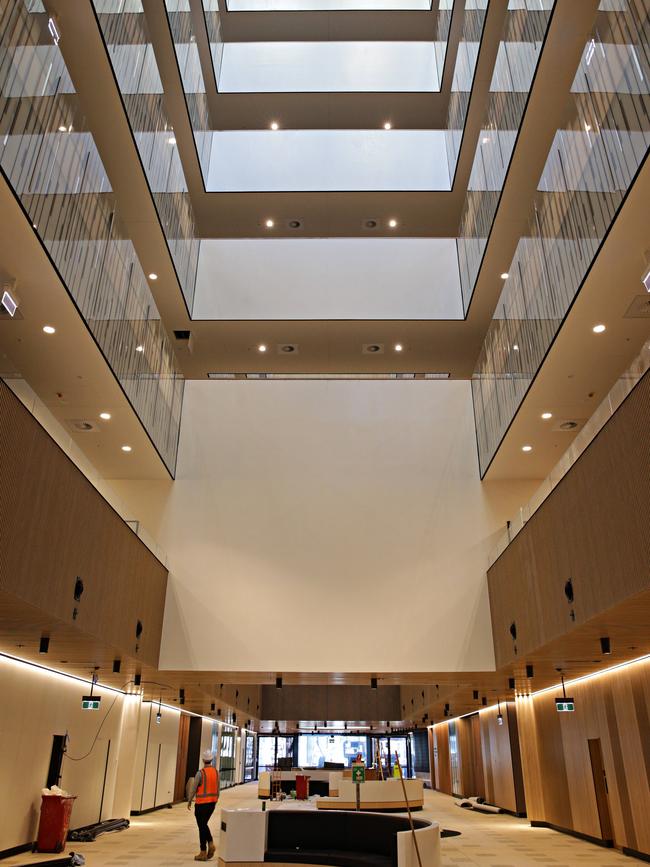 The foyer of Northern Beaches Hospital in Frenchs Forest, which is operated by Healthscope. Picture: Adam Yip