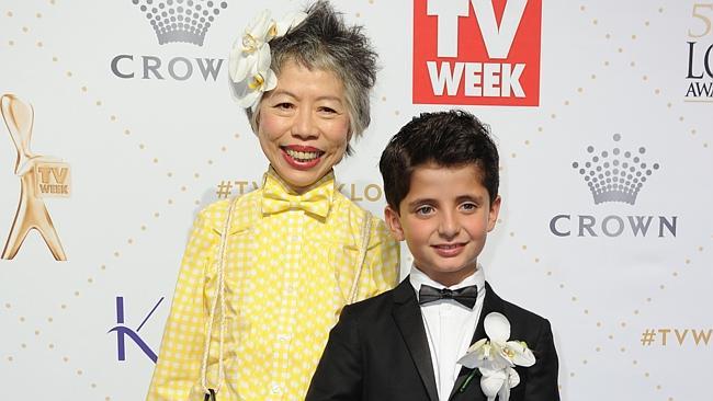 Gold Logie nominee Lee Lin Chin arrives at the 2016 Logie Awards at the Crown Casino in Melbourne, Sunday, May 8, 2016. (AAP Image/Joe Castro) NO ARCHIVING