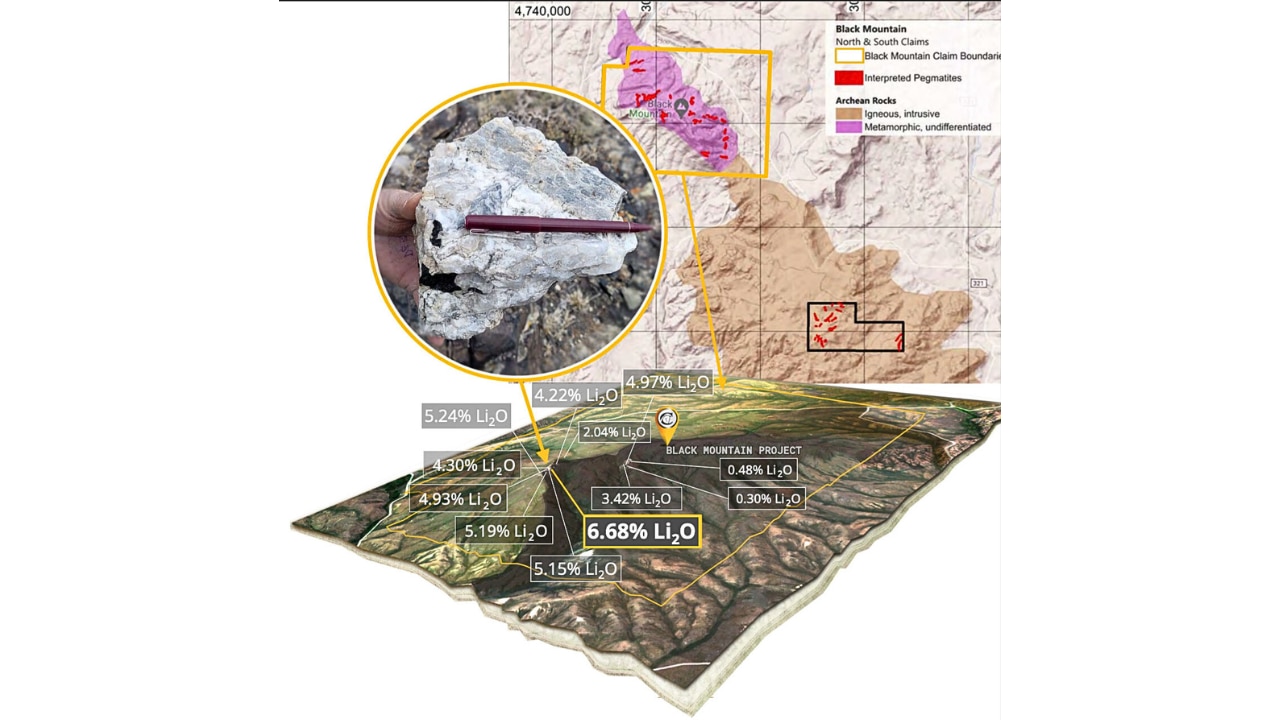 Black Mountain looks to have rich reserves of lithium. Picture: CC9