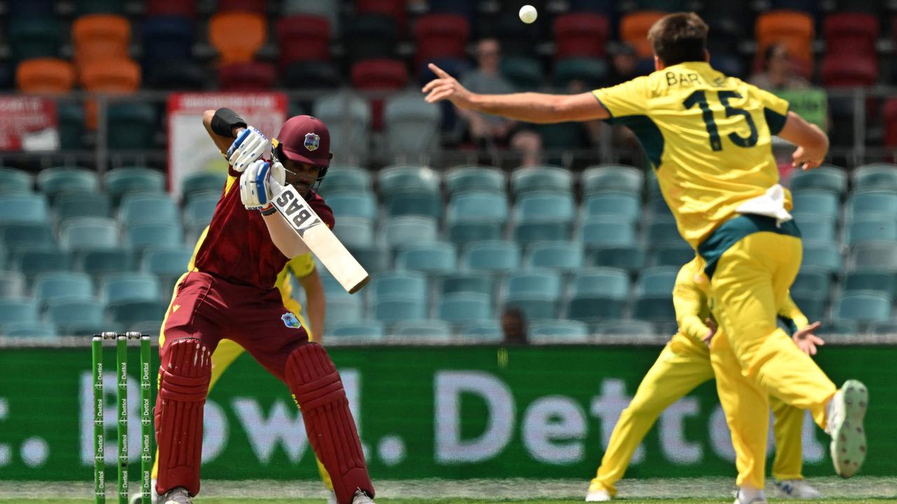 It was a free wicket for Xavier Bartlett. Photo by Saeed KHAN / AFP