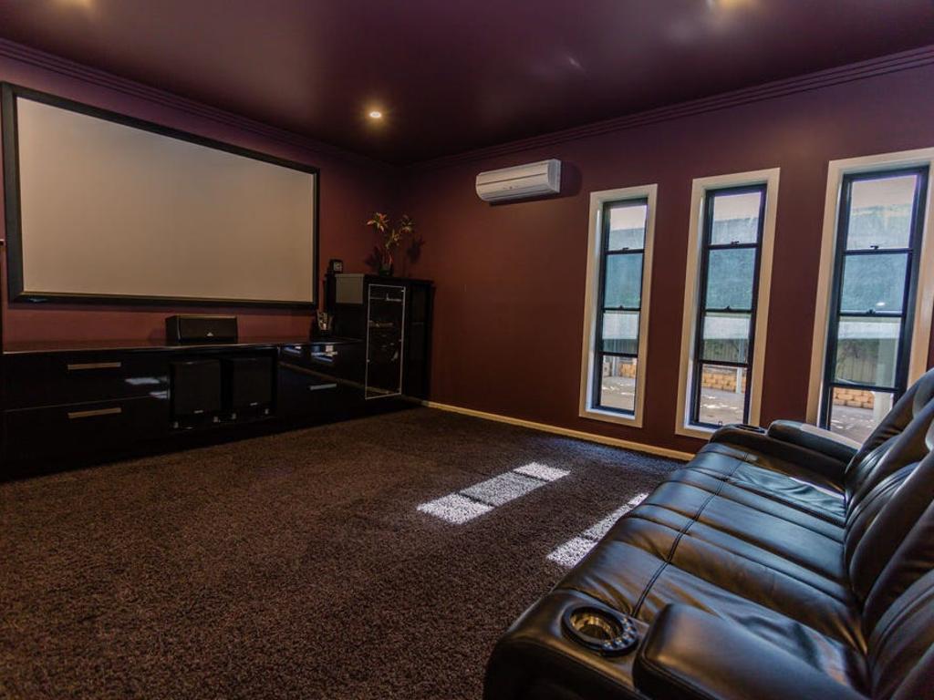 The home has its own customised media room.