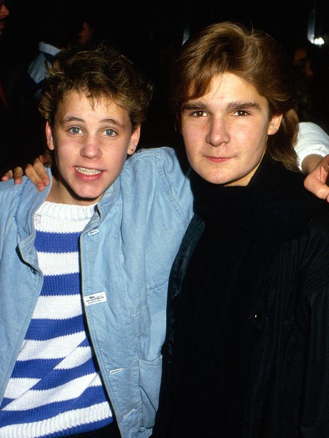 The two Coreys – Haim and Feldman in 1987. Picture: Greg De Guire