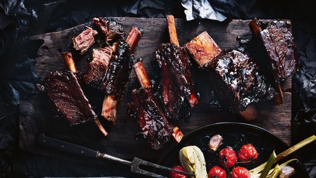 Sticky beef short ribs.