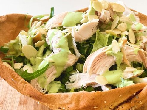 Chicken green goddess smash salad.