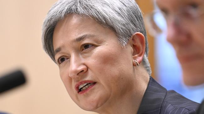 CANBERRA, AUSTRALIA  - NewsWire Photos - February 24 2025: Senate Leader and Foreign Minister, Penny Wong appears at the Finance and Public Administration Estimates at Parliament House in Canberra. Picture: NewsWire / Martin Ollman