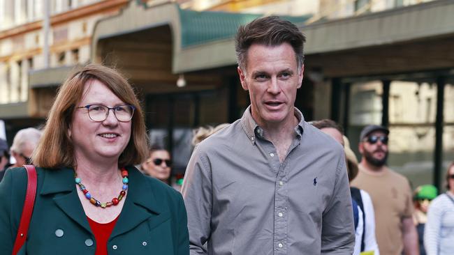 Premier Chris Minns at a march against domestic violence in Sydney last month. Picture: Sam Ruttyn