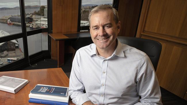 Tasmanian Treasurer Michael Ferguson prepares to hand down his first State Budget at Hobart. Picture: Chris Kidd