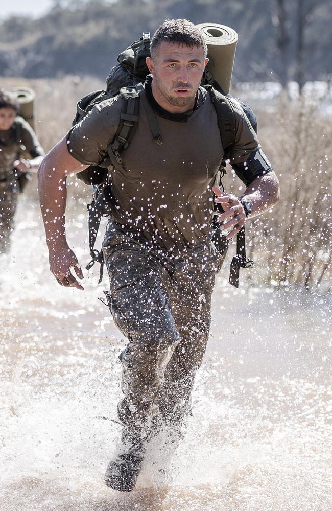 Sam Burgess during the SAS Challenge.