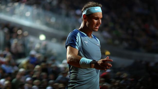 Rafael Nadal has been playing through pain on the clay court circuit Picture: Getty Images