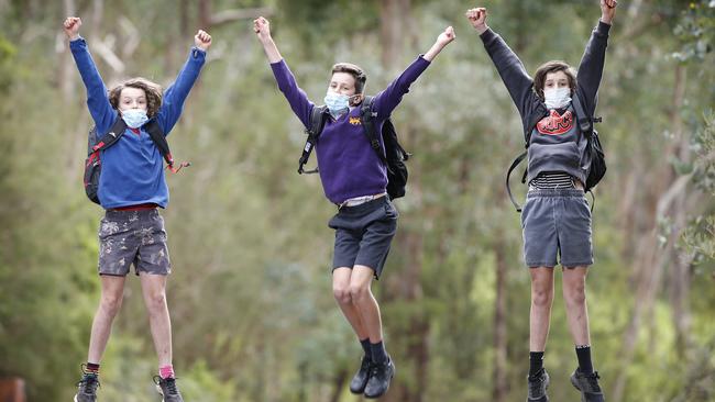 Year 7 students are excited about returning back to school next week. Picture: David Caird