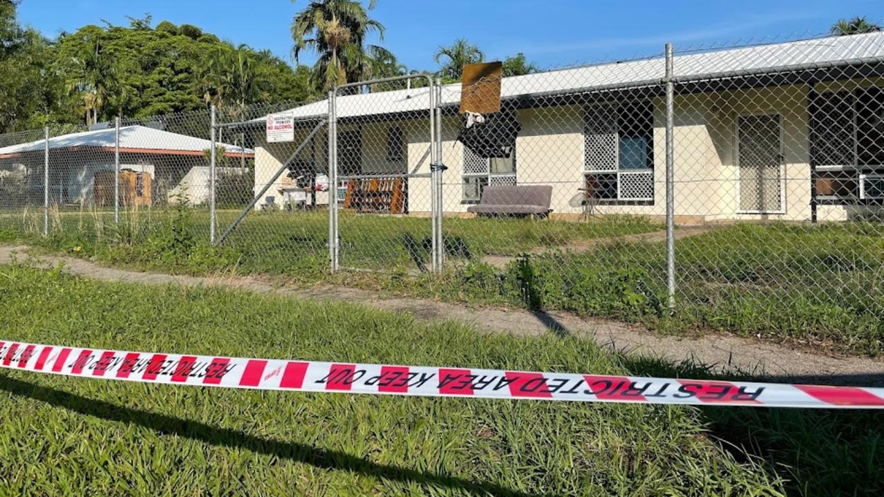 The scene in Malak where a man died. Police are investigating the death and have arrested another man. Picture: Floss Adams