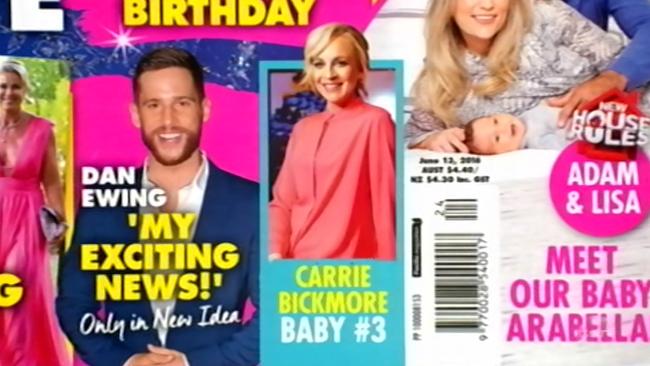 The hosts poked fun at a magazine report about Carrie’s “baby joy”.