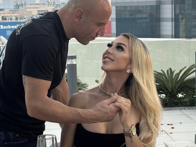 nstagram model Natalie Turnour and her fiance Stavro D’Amore, a Melbourne businessman and friend of underworld figures Mick Gatto and Angelo Venditti, have been charged with dealing in proceeds of crime. Picture: Instagram ,