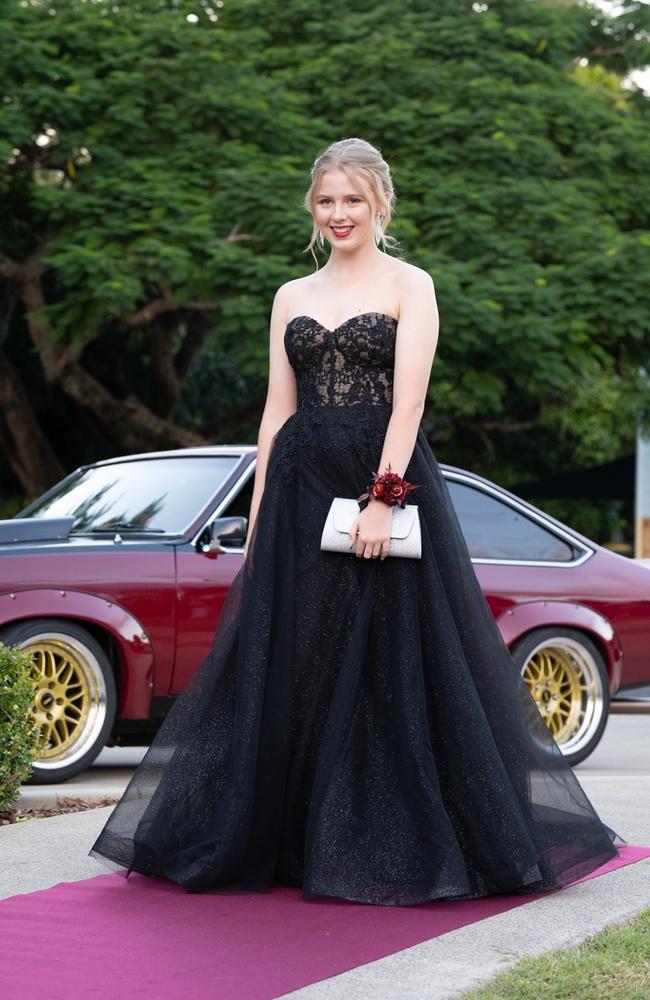 Rhianna Jordan, graduating class of 2023, arrives at St Patrick’s Formal on Friday, May 5, 2023. Gympie, Queensland. Picture: Christine Schindler