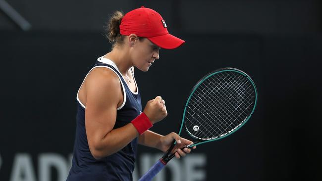 Ash Barty launched an epic comeback to reach the Adelaide International final. Picture: Paul Kane/Getty