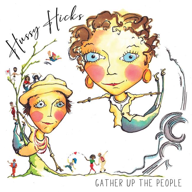 Artwork for 'Gather Up the People', an album by Hussy Hicks released in 2020.