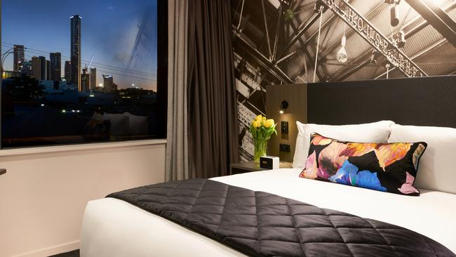 The room with a view at the brand new Sage Hotel, James Street, Brisbane.