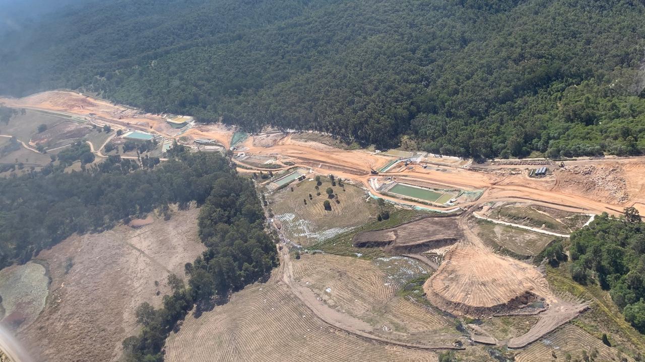 Work on the bypass east of Gympie. Picture: Bruce Devereaux.