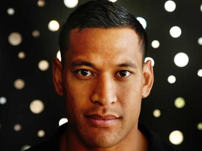 Wallabies player Israel Folau at a DHL Function at the Museum of Contemporary Art, Sydney, ahead of the Wallabies World Cup Squad announcement on friday. pic Mark Evans