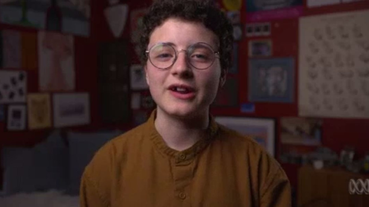 Audrey Mason-Hyde, 14, identifies as a non-binary person. Source: Four Corners/ABC