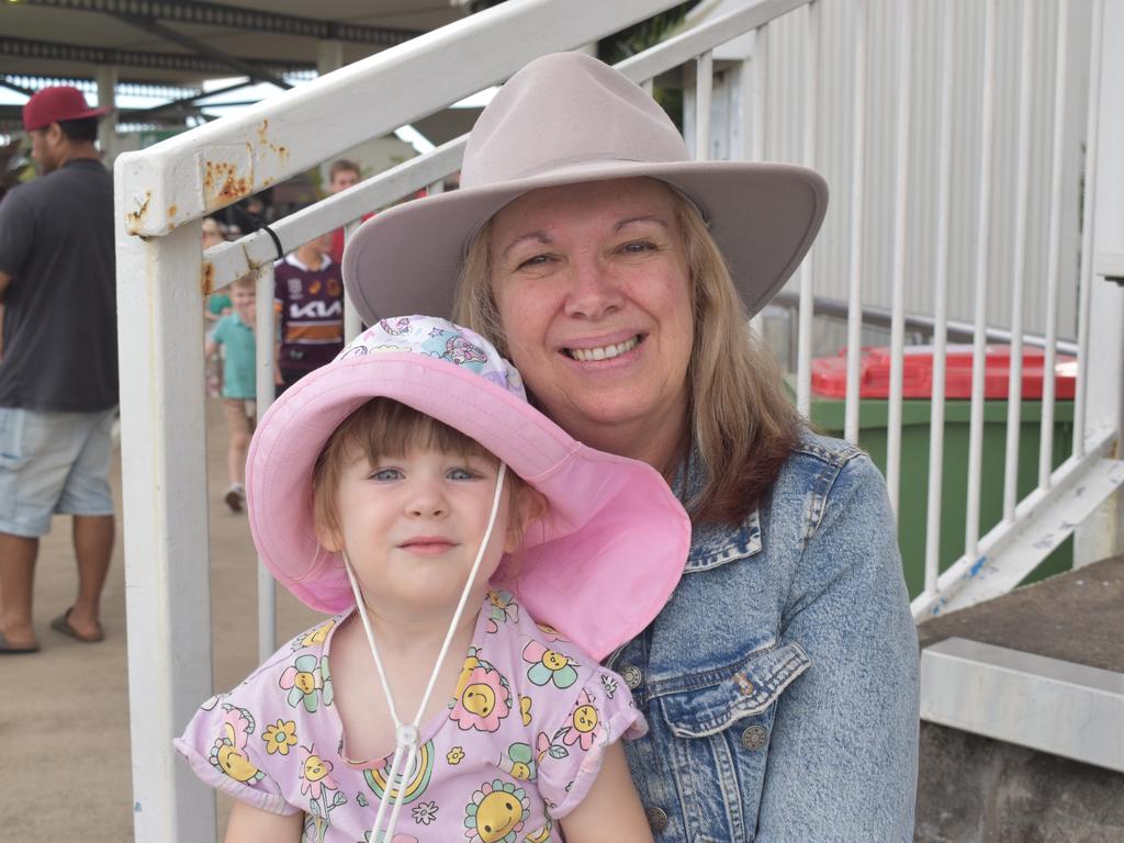 Amanda and Grace Rees at Ipswich Turf Club. Picture: Grace Koo