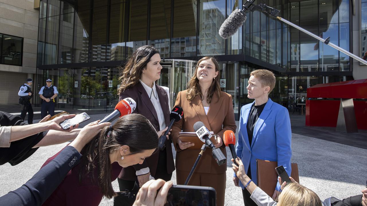 Brittany Higgins outside court. Picture: NCA NewsWire / Gary Ramage