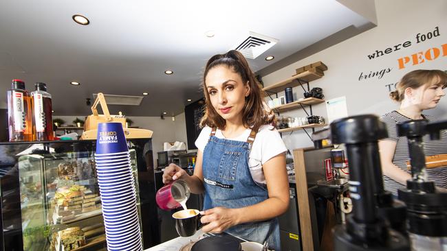 Helena Jaffar owns Helena's Espresso in the Ggaven electorate. Picture: Nigel Hallett