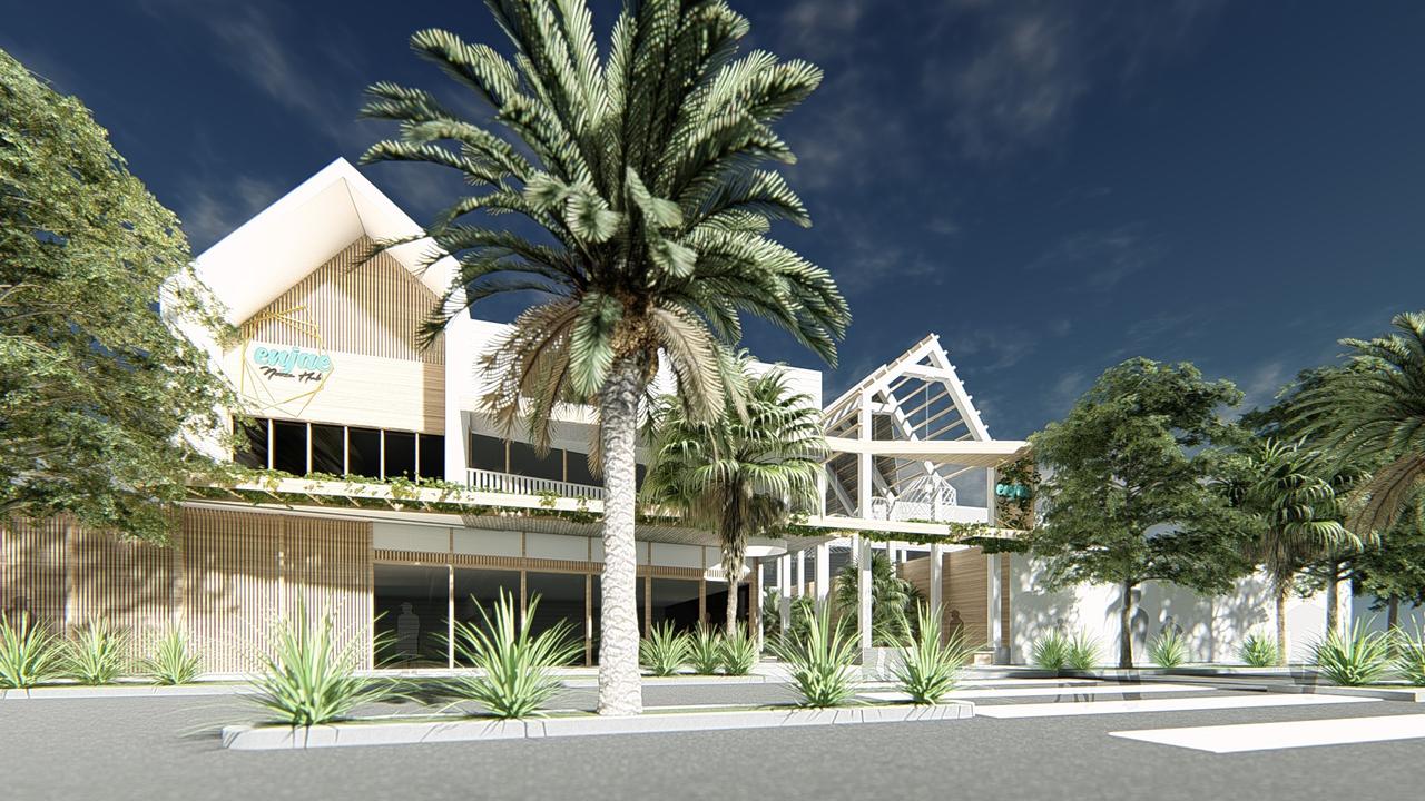 Artist's impression of the proposed development, Enjae Noosa Hub at 6 Lanyana Way, Noosa Junction.