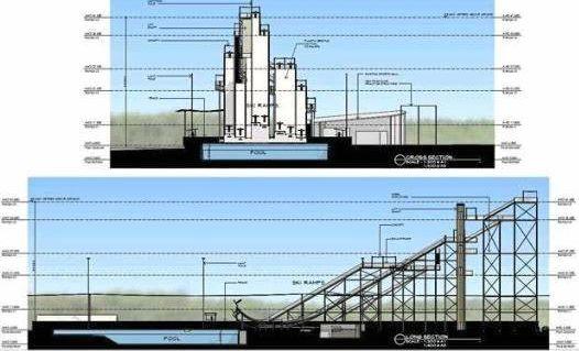 Plans for a ski jump facility in Lismore. Picture: Contributed