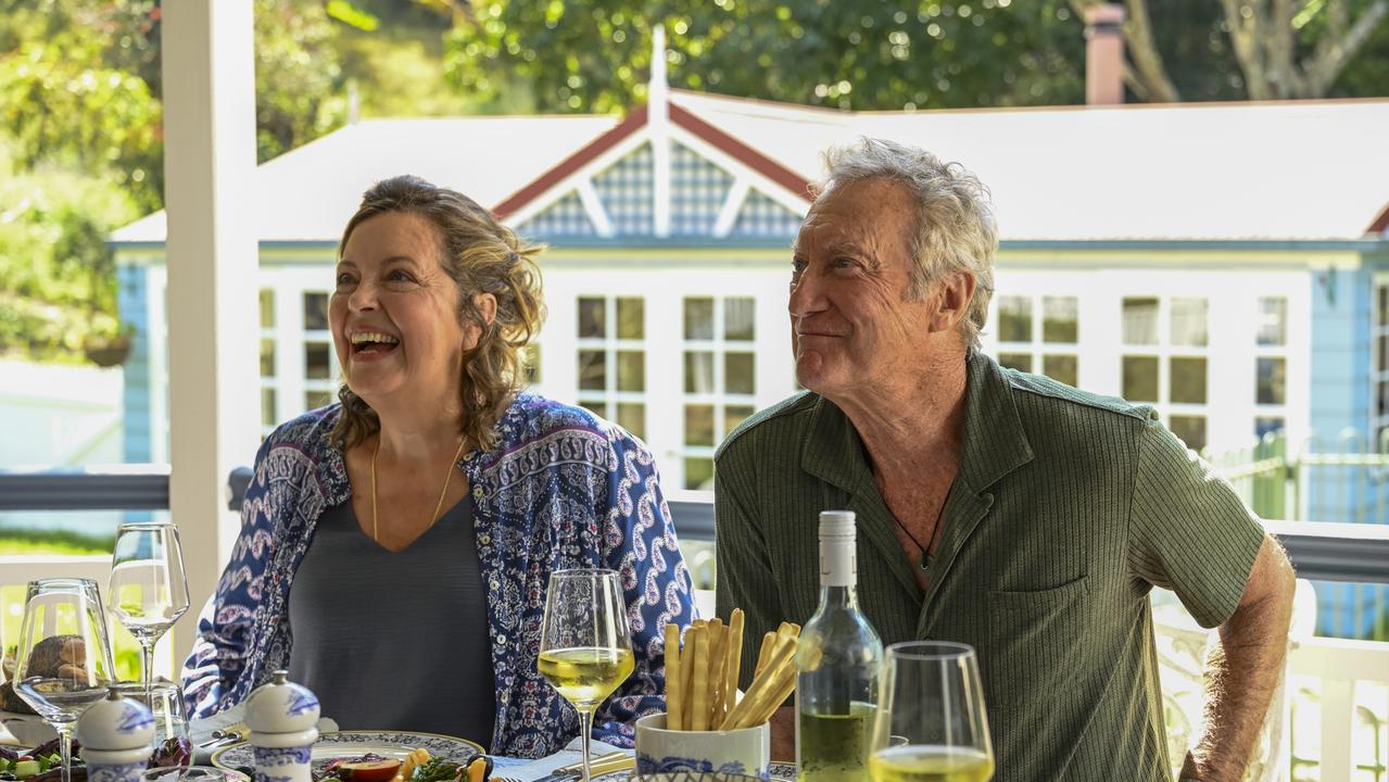 Bryan Brown enjoyed working alongside co-star Greta Scacchi in the new mystery drama Darby and Joan for Acorn TV. Picture: Supplied