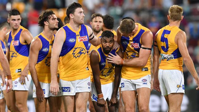 Teammates Liam Ryan retaliated — and was booked. Pic: AAP 