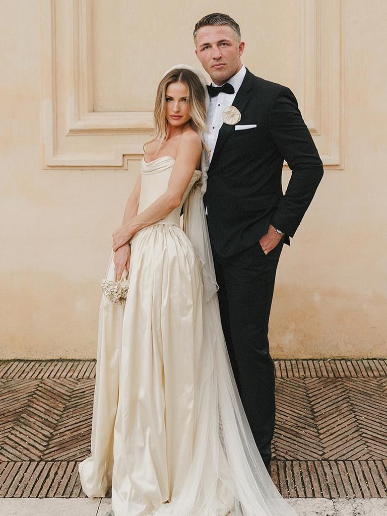 Sam Burgess and Lucy Graham tied the knot last month in Italy. Picture: Instagram, @samburgess8