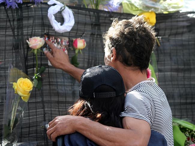 George and Harriette Denny join the mourners at Martin Place. Picture: John Grainger