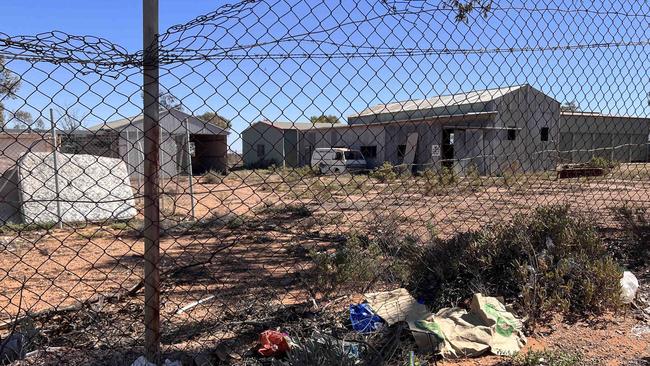 The town’s disused maintenance sheds. Picture Emma Brasier