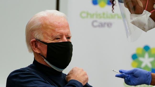 US President-elect Joe Biden receives a COVID-19 vaccination. Picture: AFP