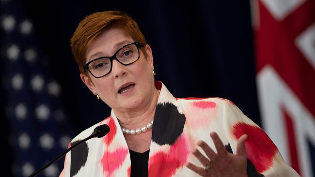 Marise Payne and other allies need to stick together. Picture: Brendan Smialowski/AFP