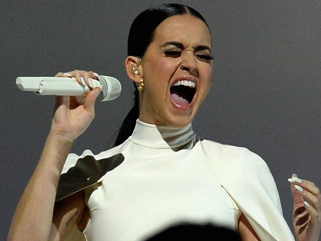 Moment of power ... Katy Perry performing By the Grace of God. Picture: Kevork Djansezian/Getty Images