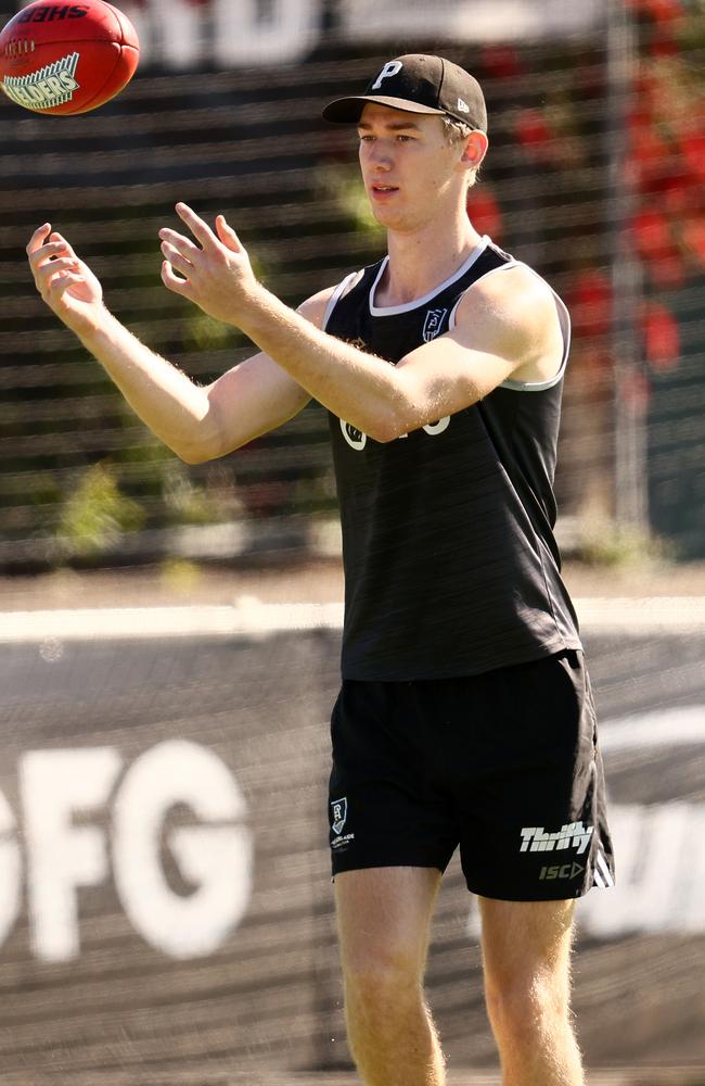 Todd Marshall showed no signs of a shoulder injury when he trained on Sunday. Picture: Getty Images