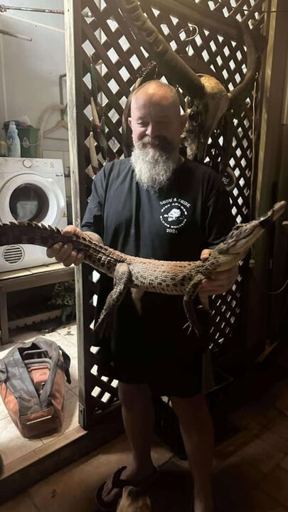 Juvenile saltwater crocodile turns up in Northern Territory laundry