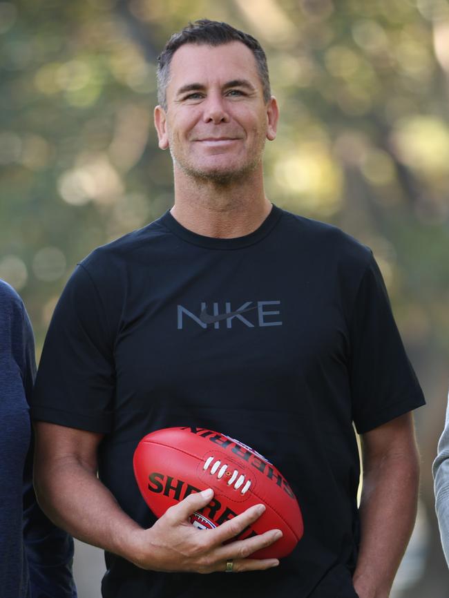 Wayne Carey nearly 30 years on from his calendar shoot. Picture: David Caird