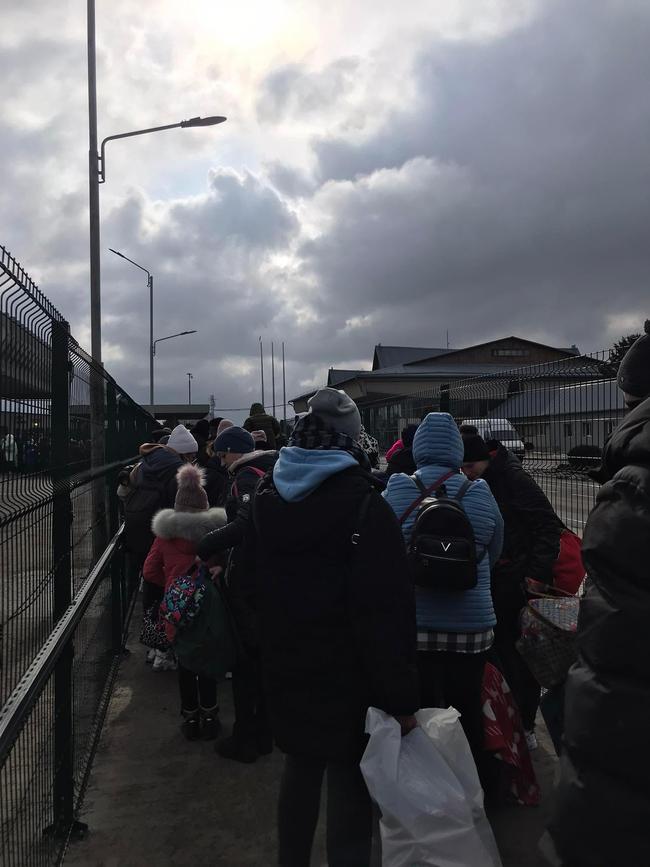 The line to cross from Ukraine into Romania. Picture Supplied,