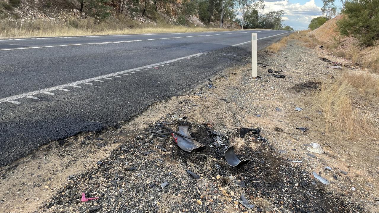 The crash scene near Duaringa.